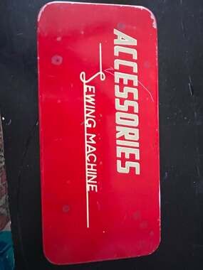 Vintage Greist Sewing Machine Attachments Set - Red Tin Case, Ruffler, Hemmer
